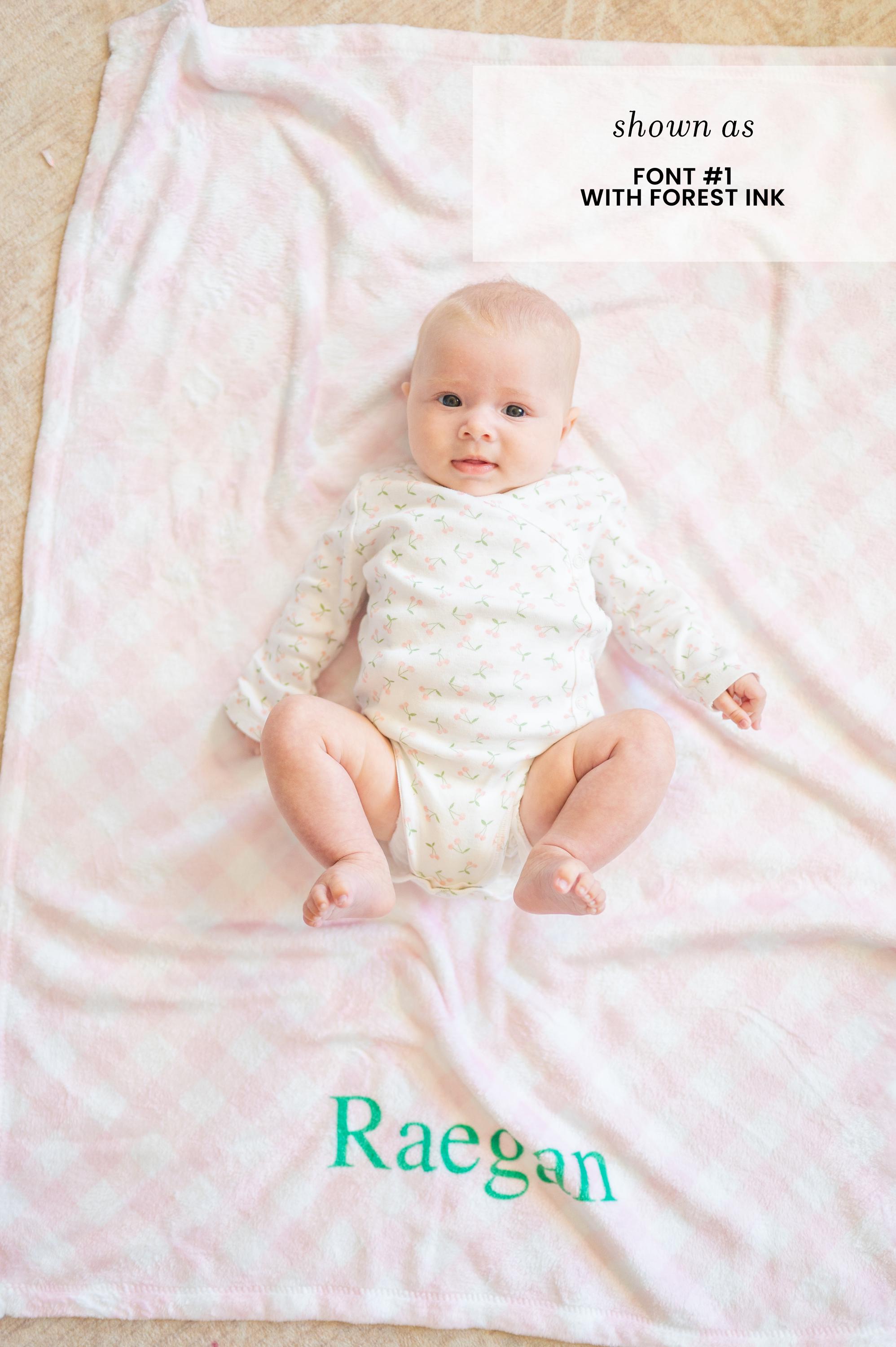 Minky Gingham Blanket for Baby and Toddler