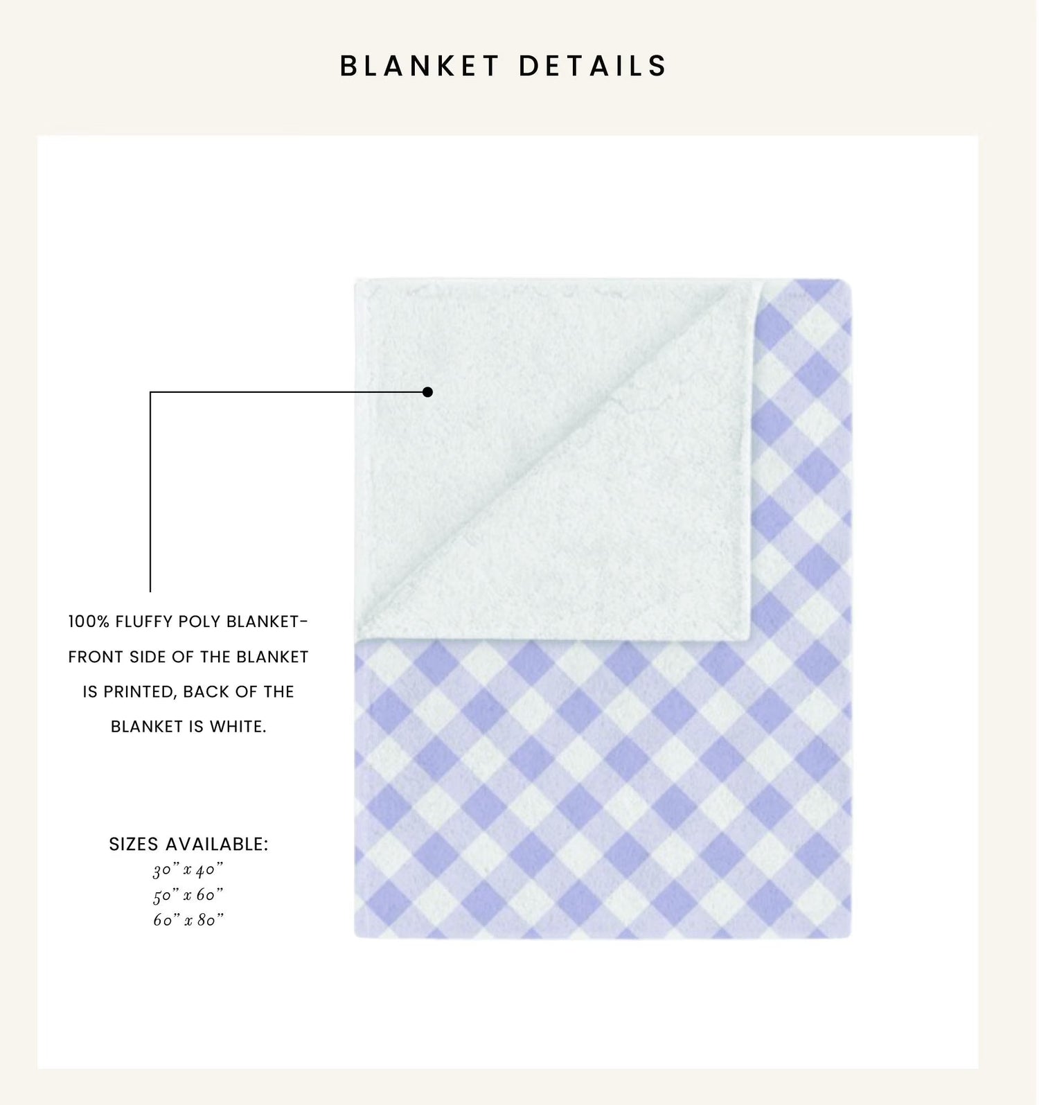 Minky Gingham Baby Blanket with Embroidered Crest Monograms