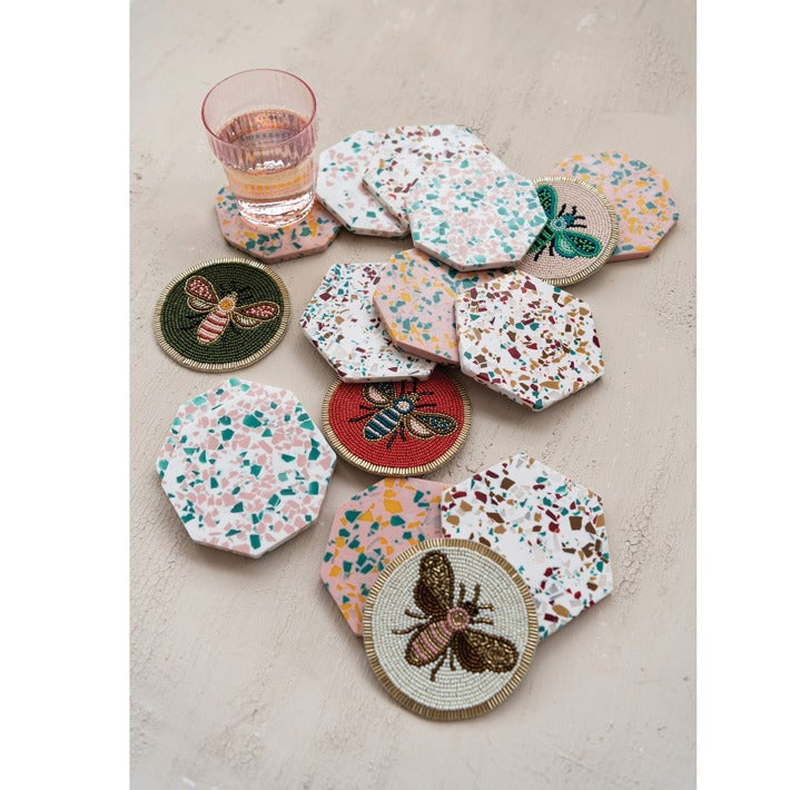 Beaded Glass Coasters
