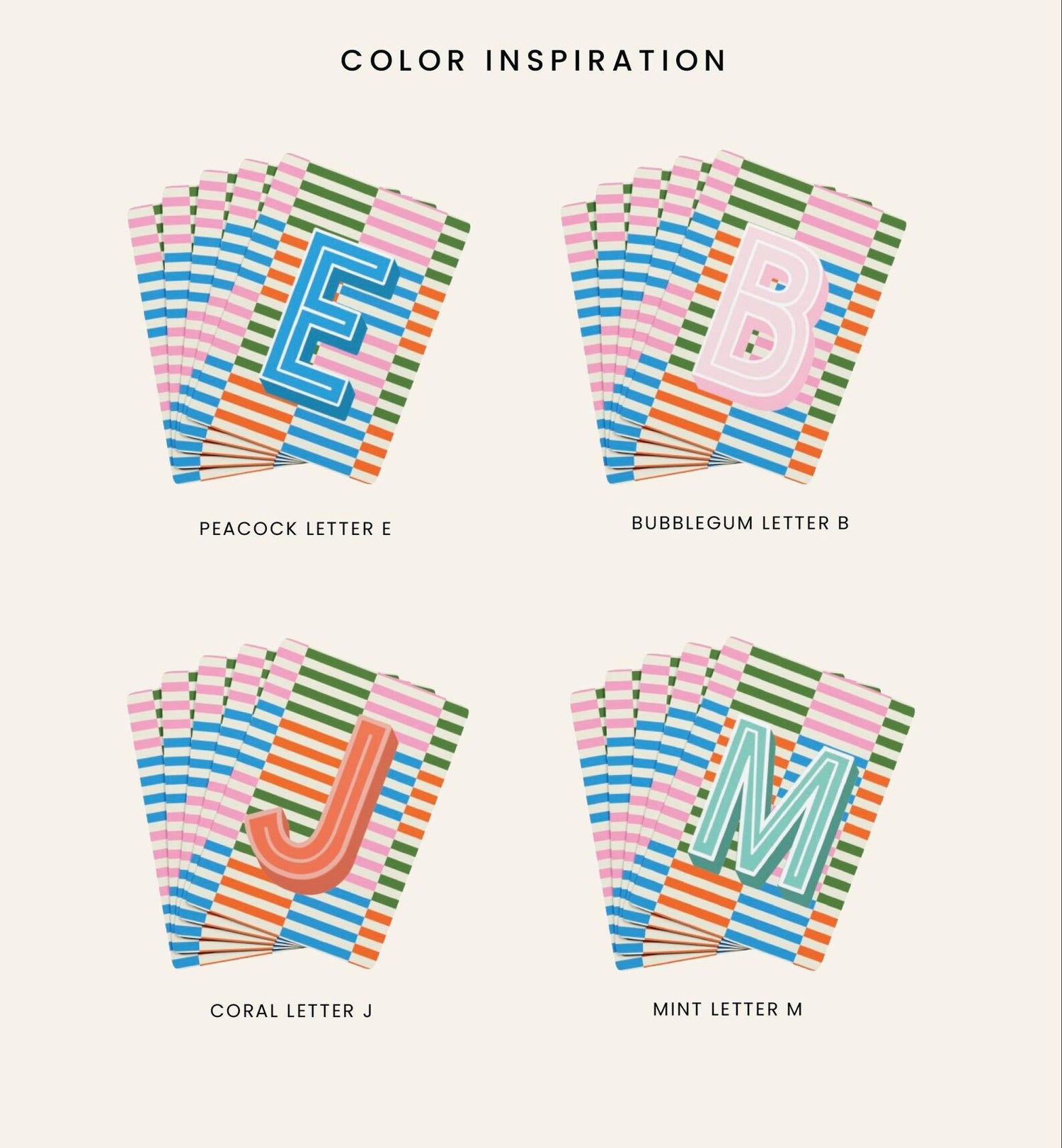 Personalized Striped Playing Cards