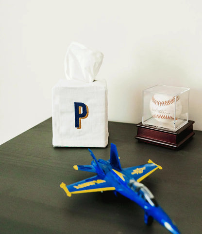 Embroidered Tissue Box Cover