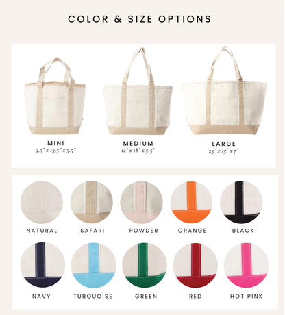 Personalized Embroidered Bridesmaid Tote Bag