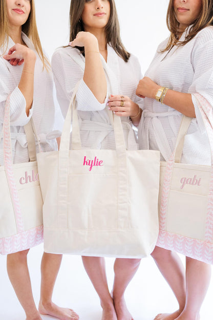 Personalized Embroidered Bridesmaid Tote Bag