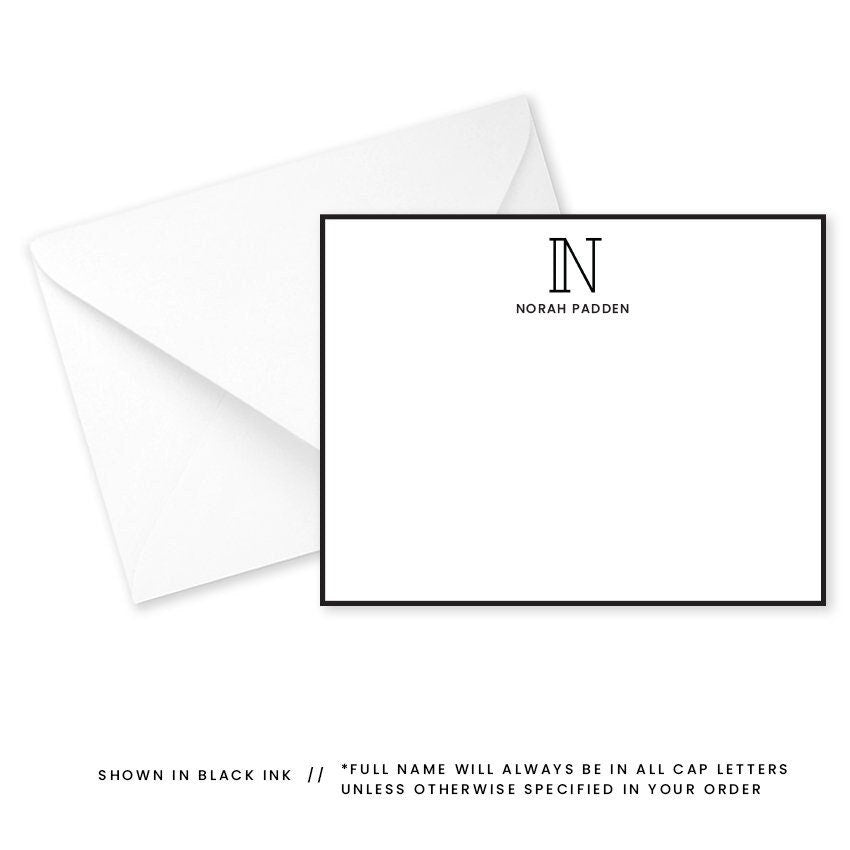 Monogram Notecard Set