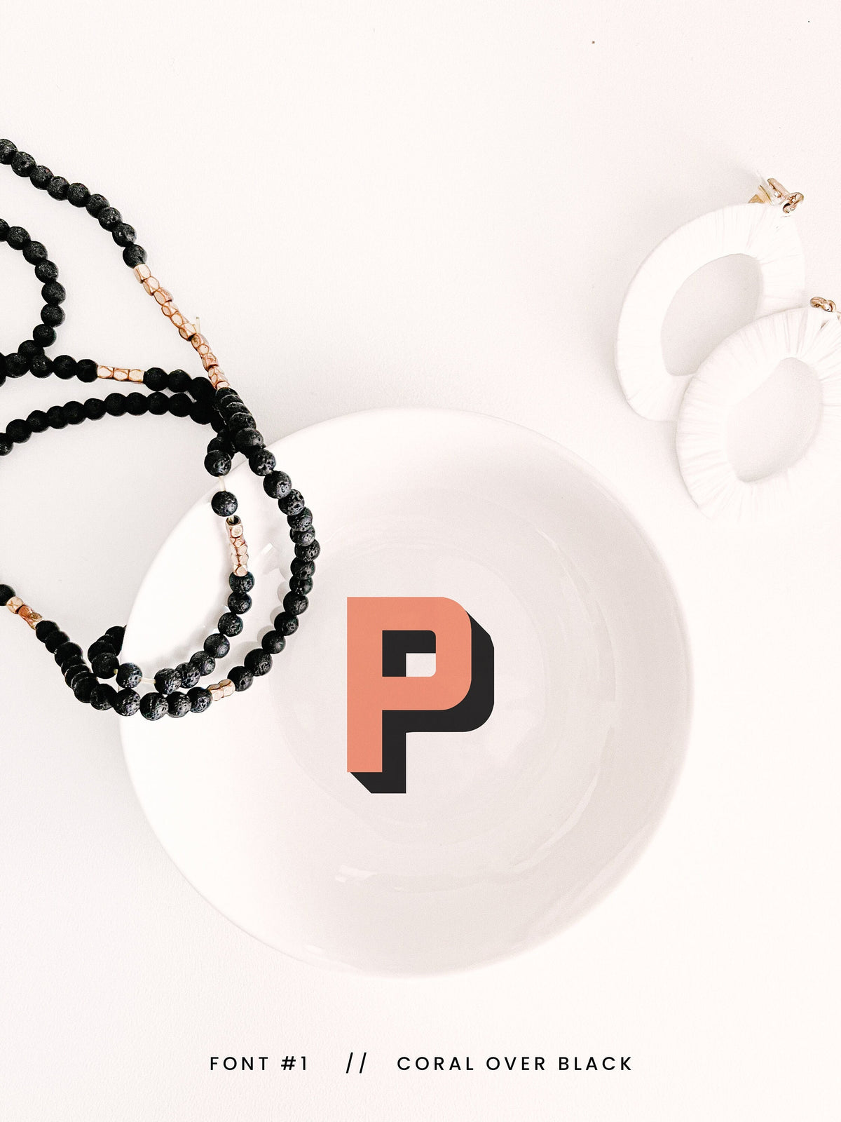 Trinket Dish Jewelry Holder with Monogram