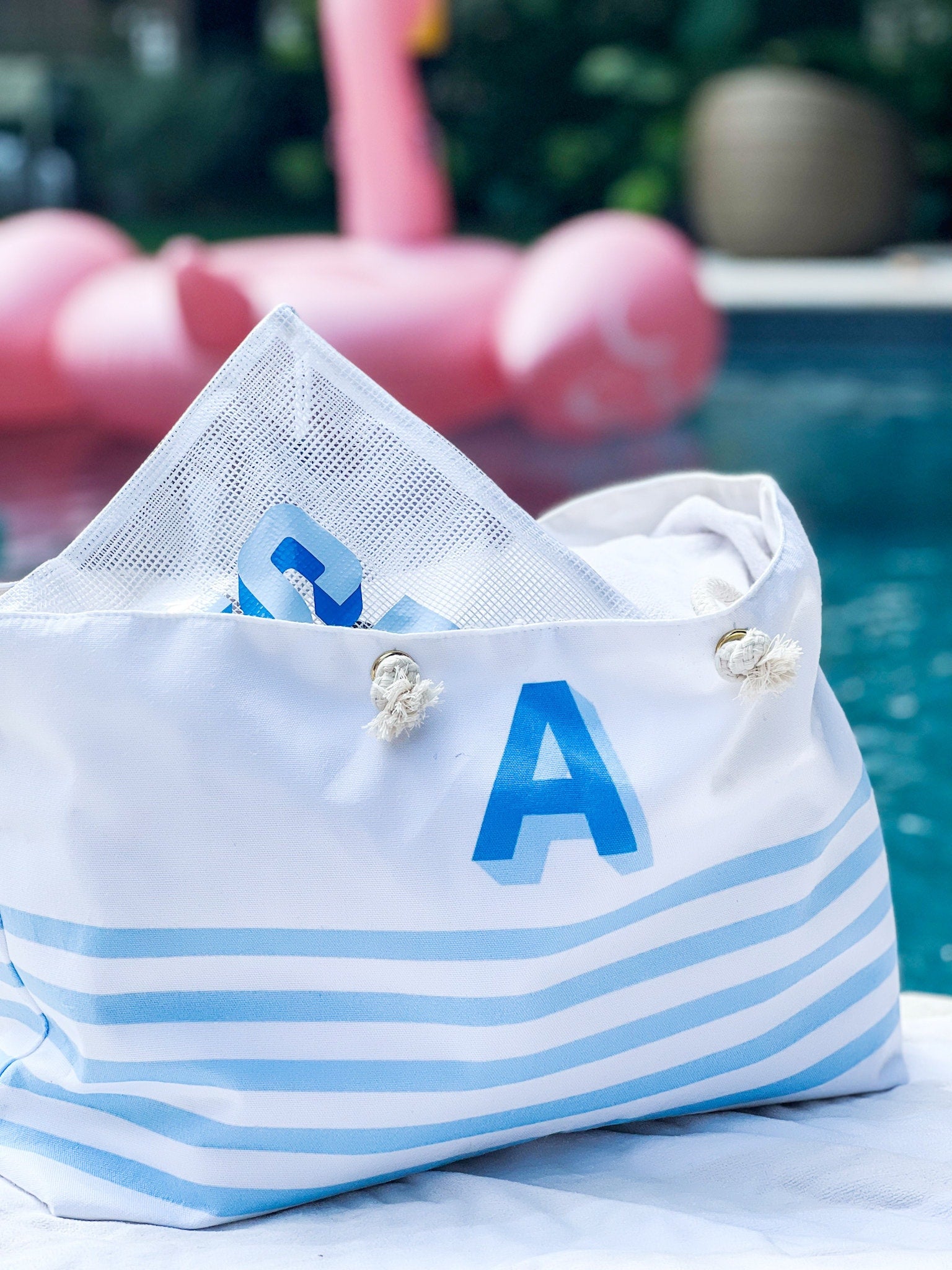 Personalized Mesh Pool Bag FindingHopeandJoy