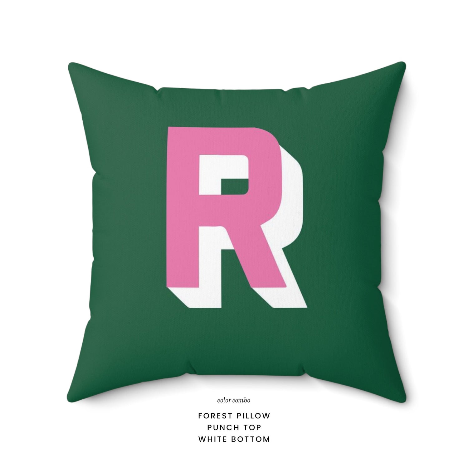 Drop Shadow Initial Pillow