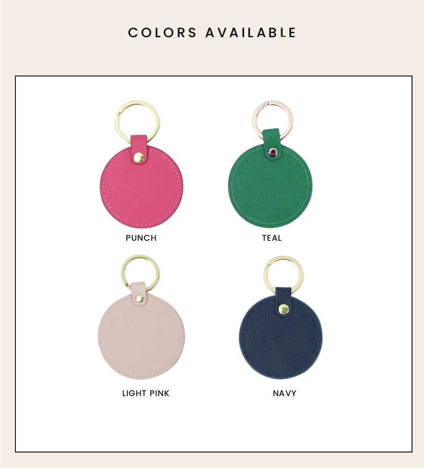 Monogram Round Keychain