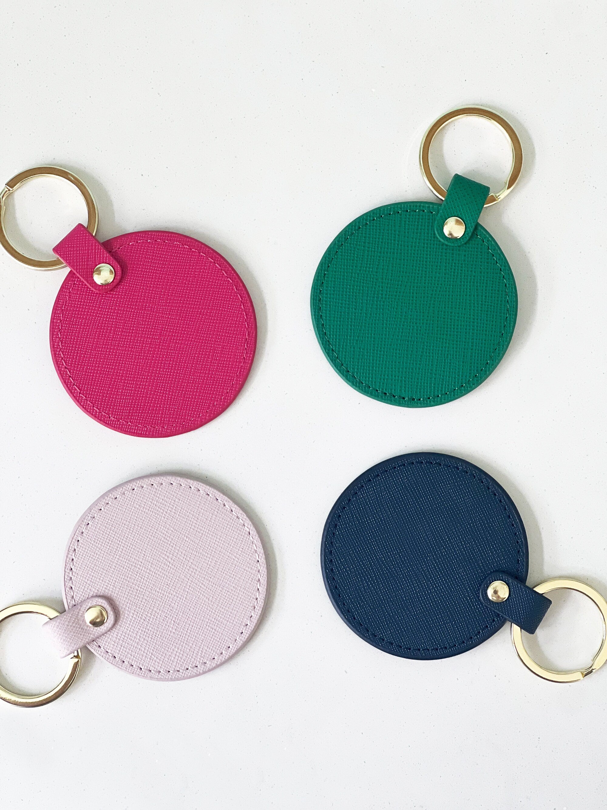 Monogram Round Keychain