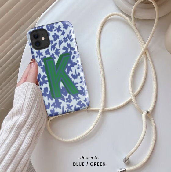 Phone Case Initial Monogram Floral