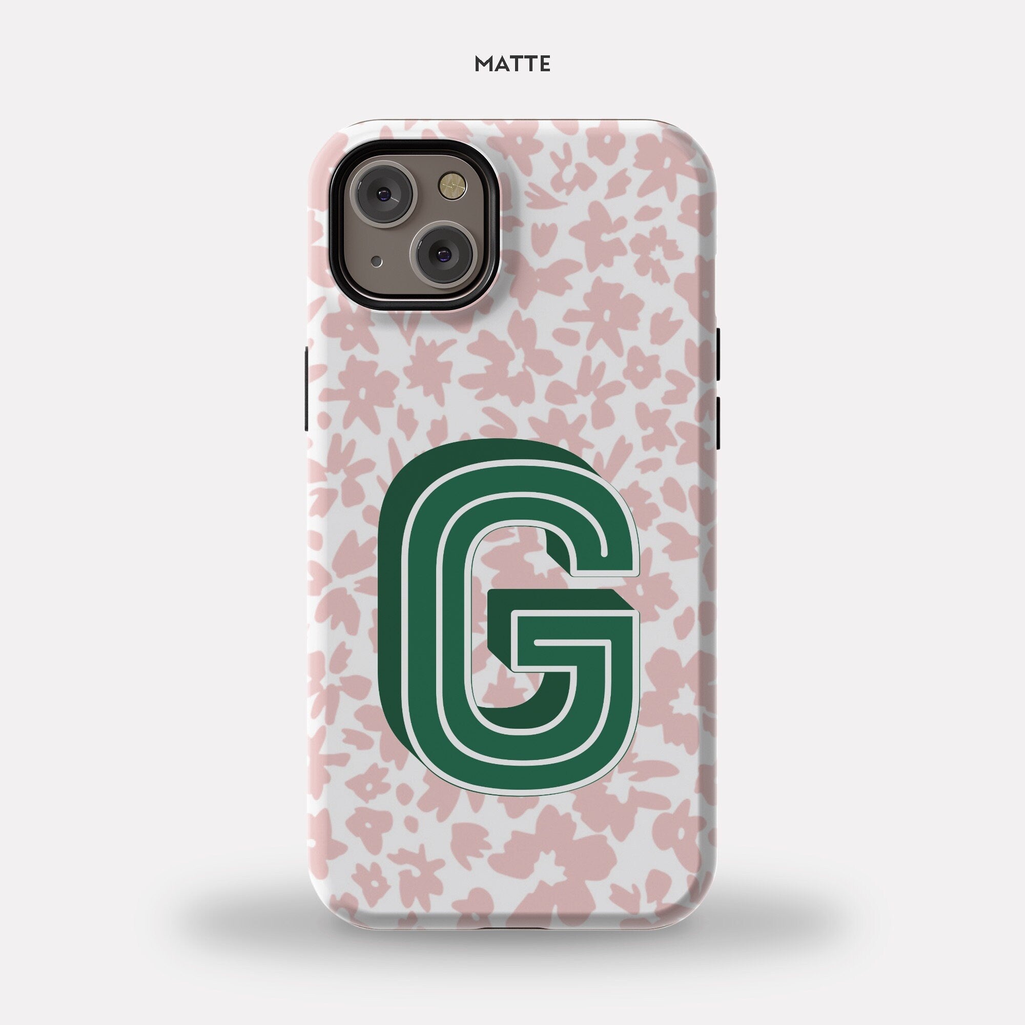 Phone Case Initial Monogram Floral