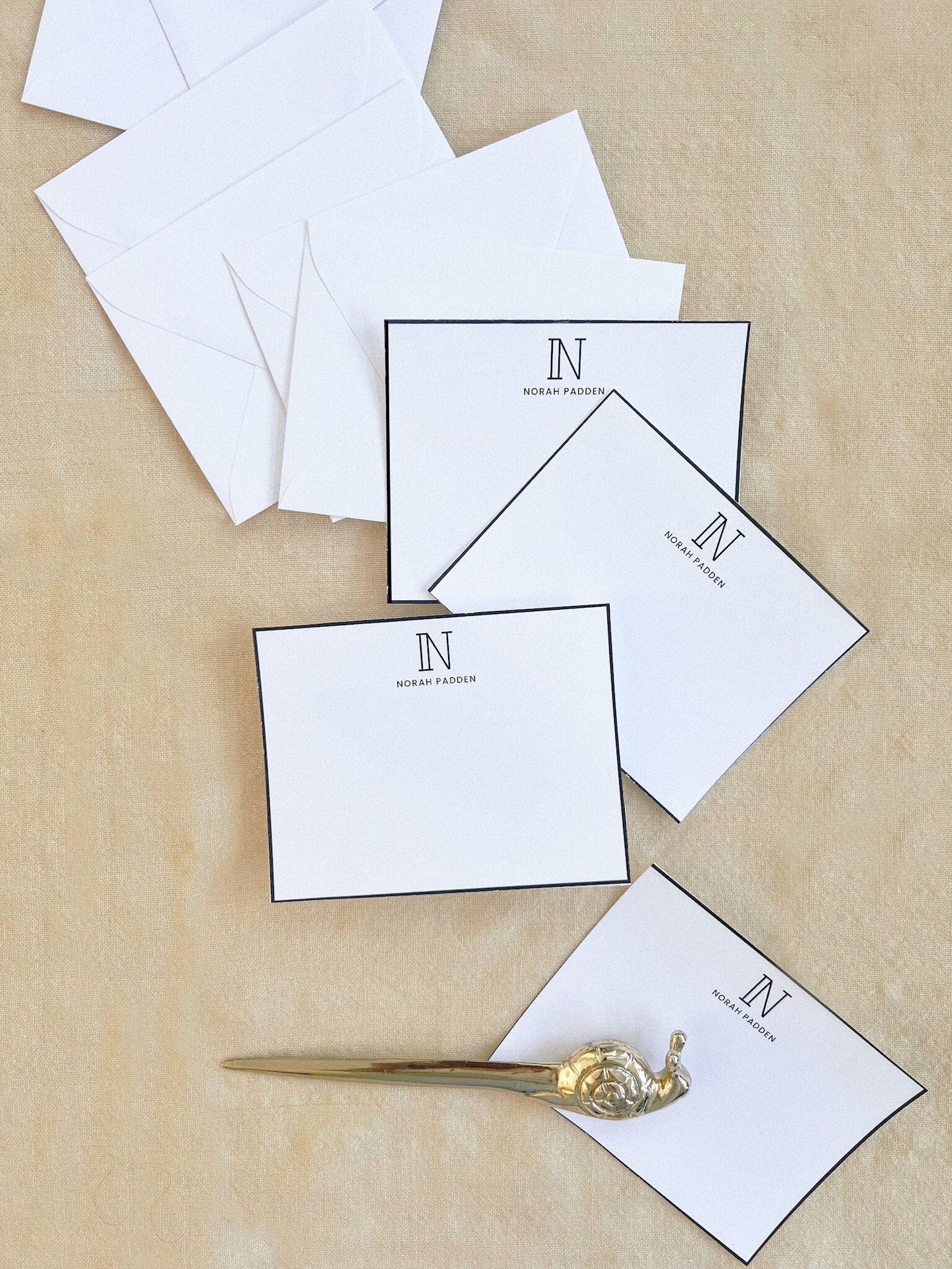 Monogram Notecard Set