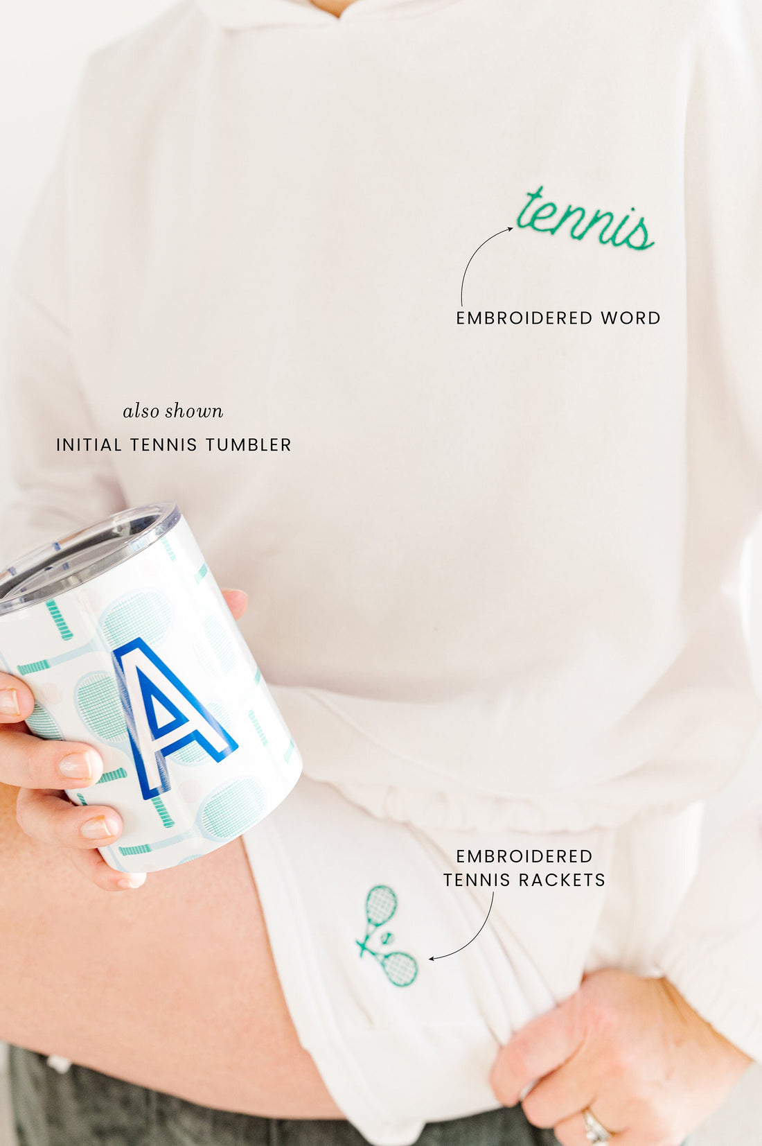 Cropped Tennis Sweatshirt - FINAL SALE