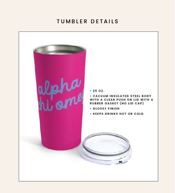 Sorority Script Tumbler