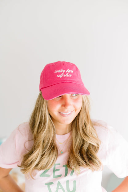 Sorority Script Baseball Hat