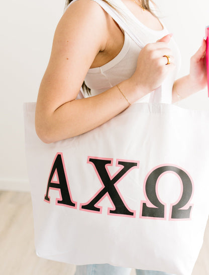 Sorority Letters Tote Bag