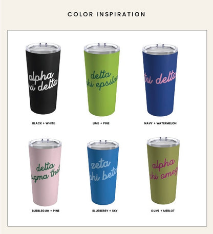 Sorority Script Tumbler