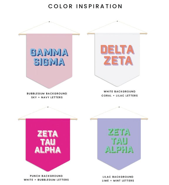 Sorority Canvas Banner | Dorm Room Decor