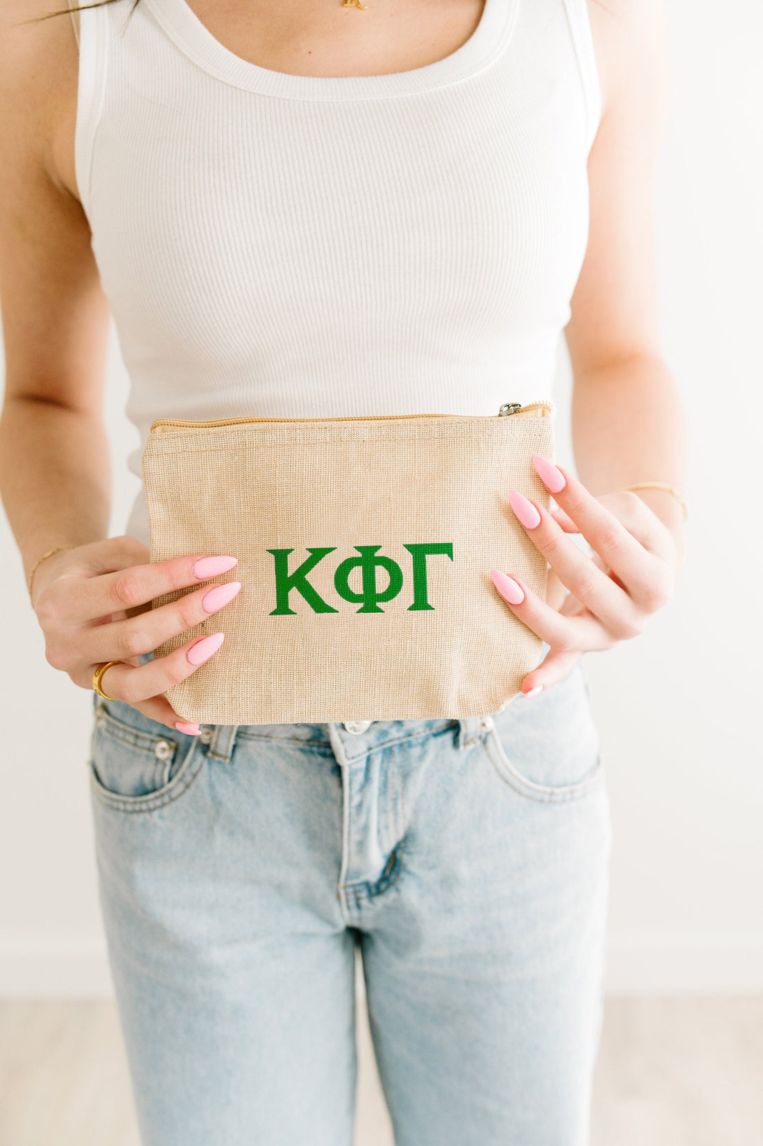 Greek Life Jute Pouch