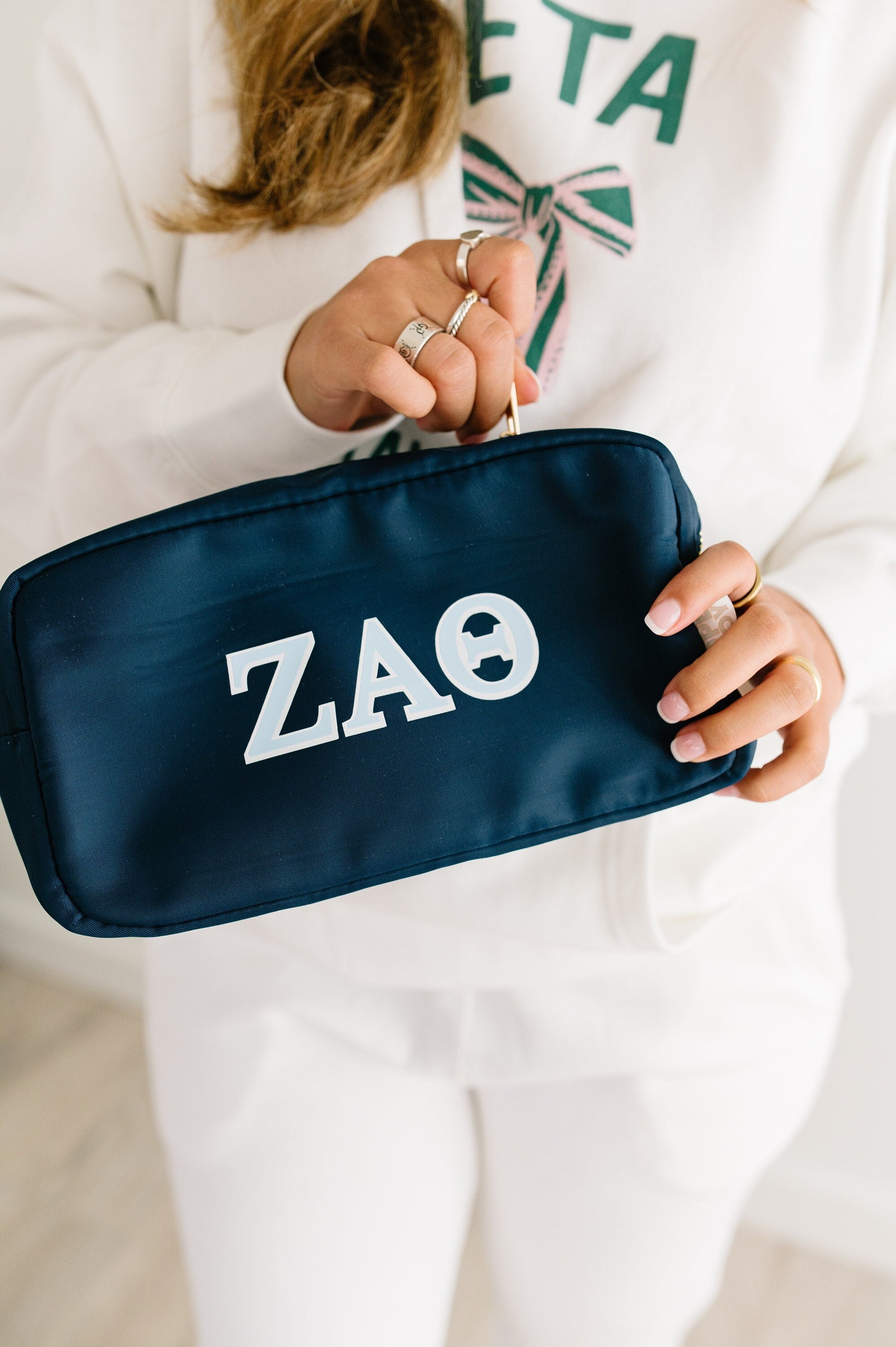 Sorority Letters Nylon Pouch