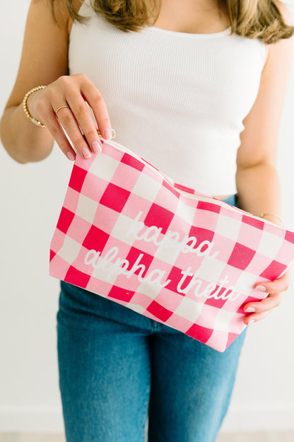 Sorority Gingham Cosmetic Pouch