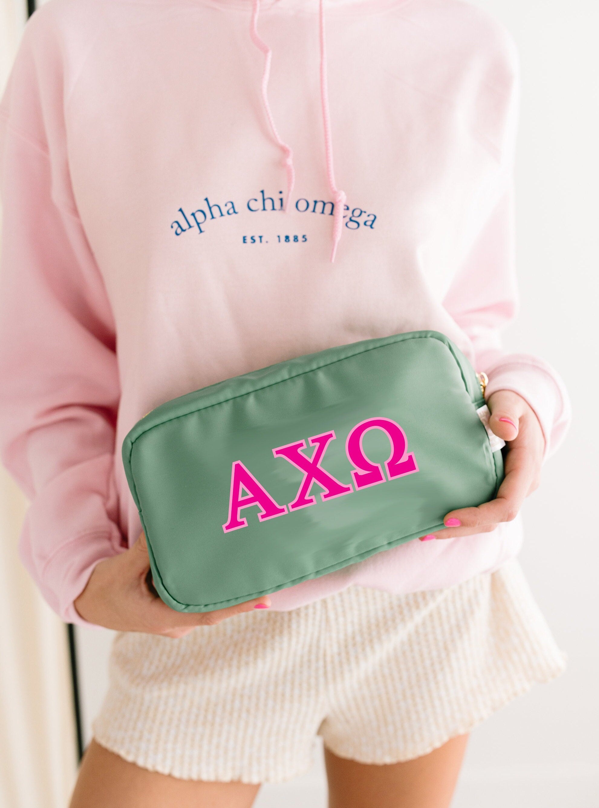 Sorority Letters Nylon Pouch