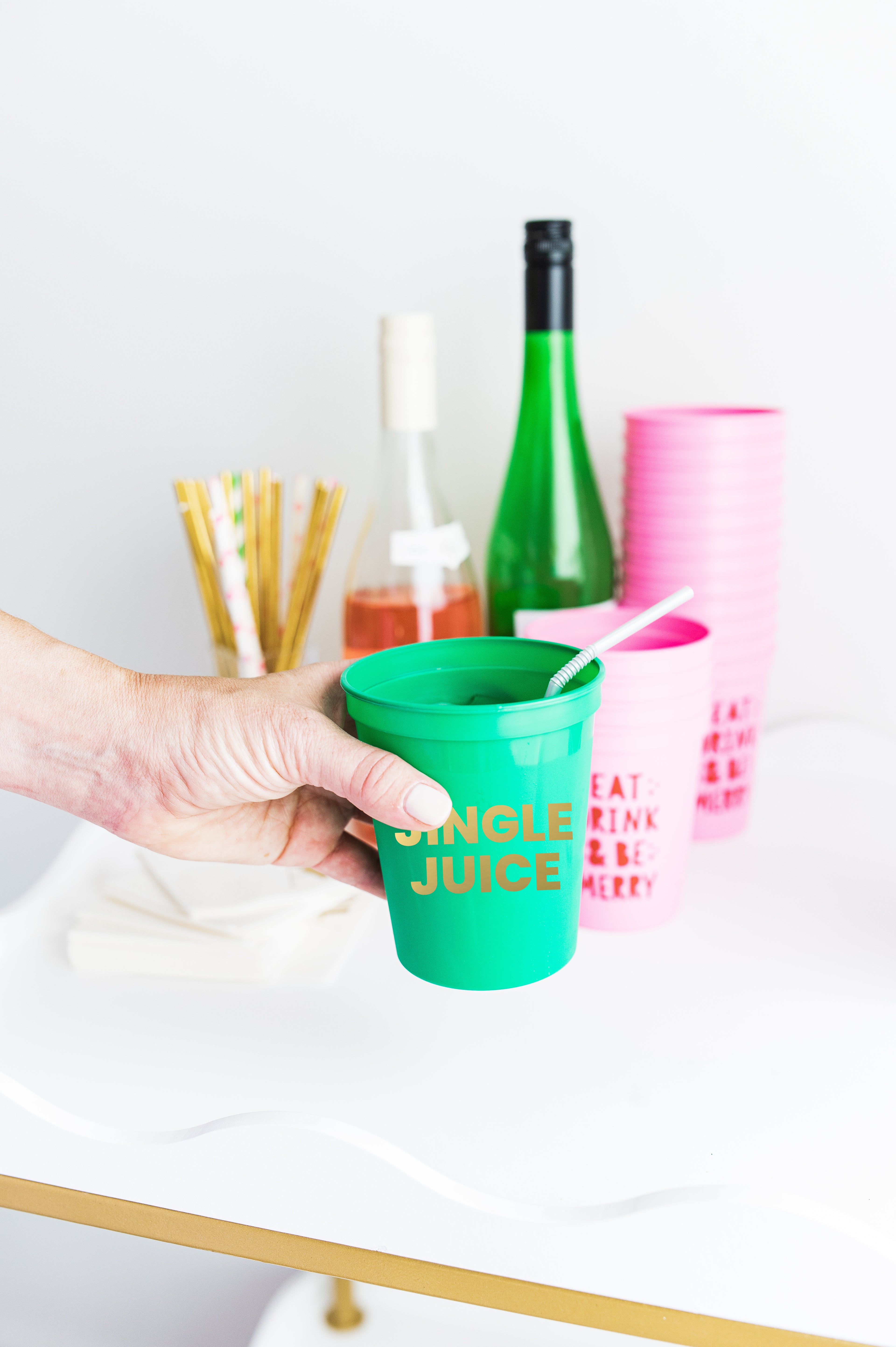 Jingle Juice Plastic Cups