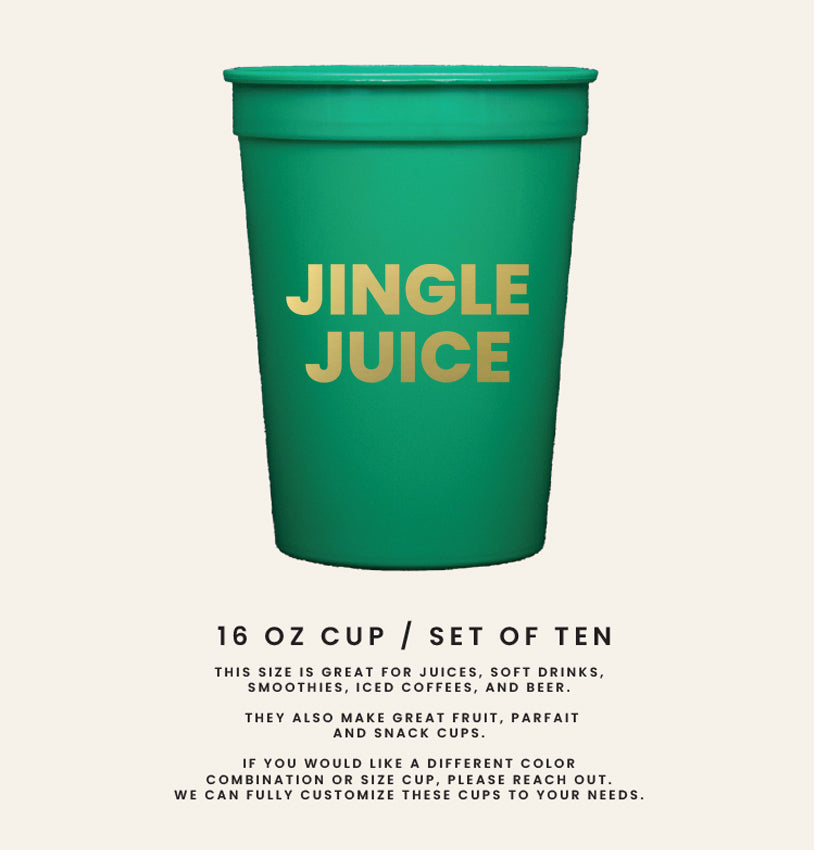 Jingle Juice Plastic Cups