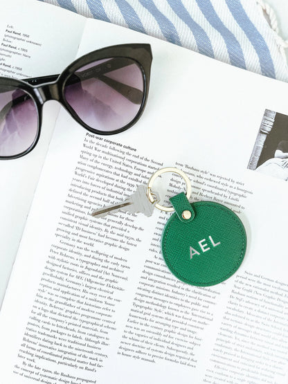 Monogram Round Keychain