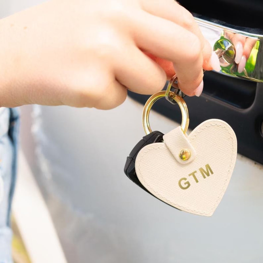 Monogram Heart Keychain