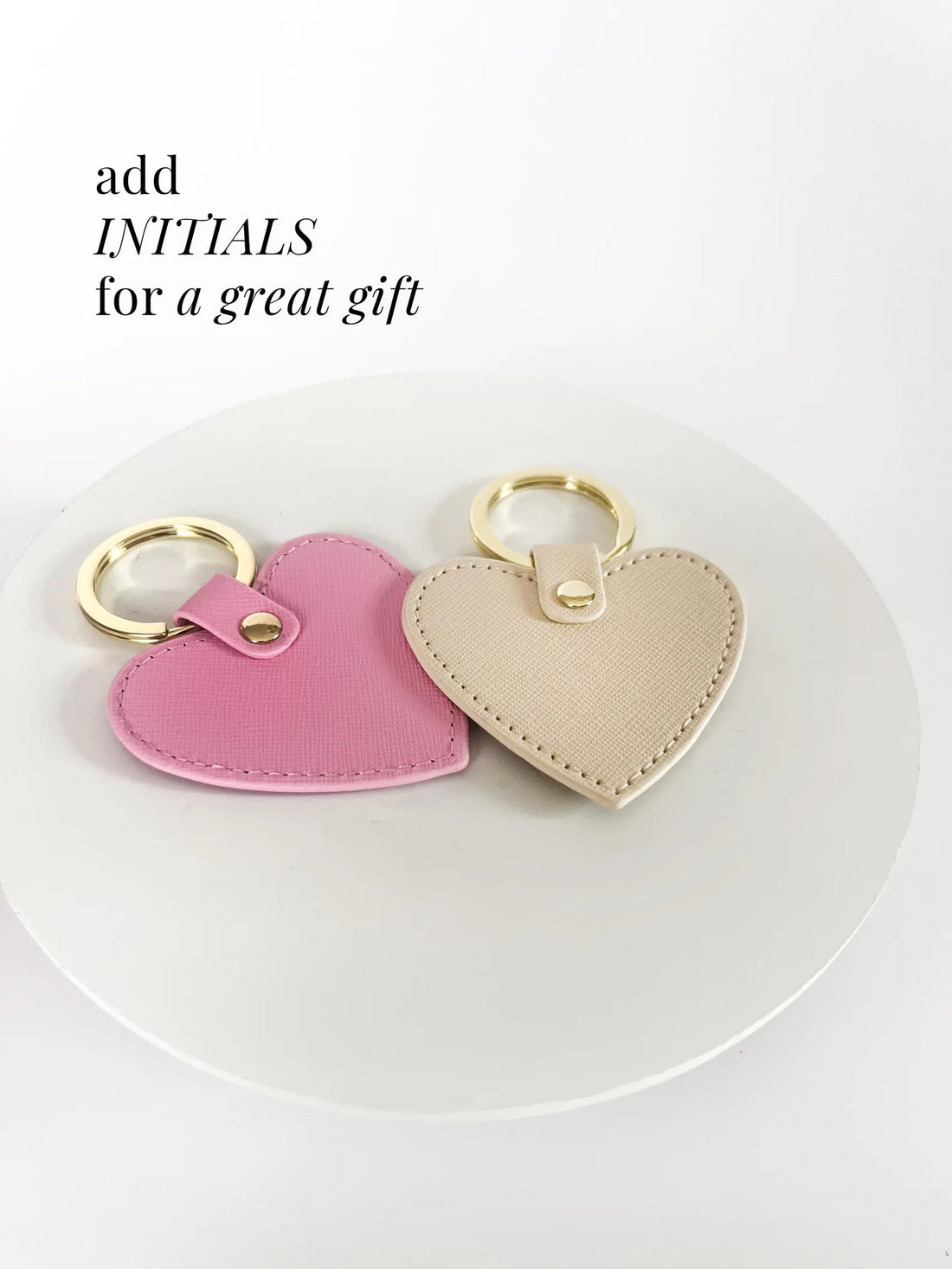 Monogram Heart Keychain