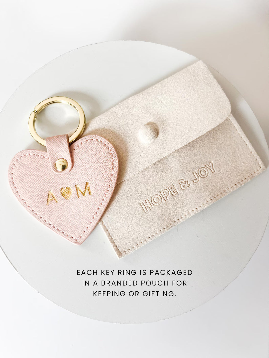 Monogram Heart Keychain