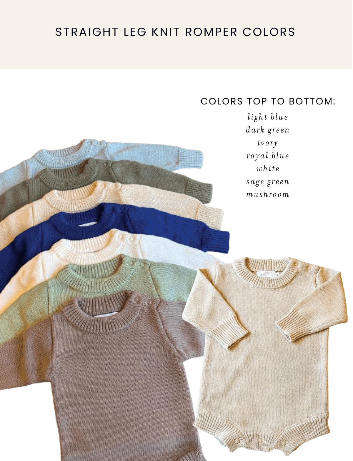 Knit Romper Long Sleeve for Baby and Toddler