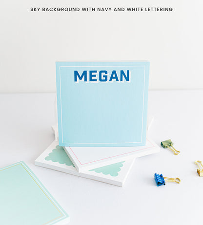 Customized Name Notepad - Line Design