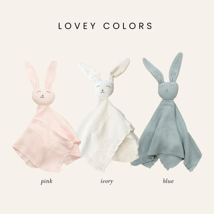 Bunny Lovey with Embroidery for Baby