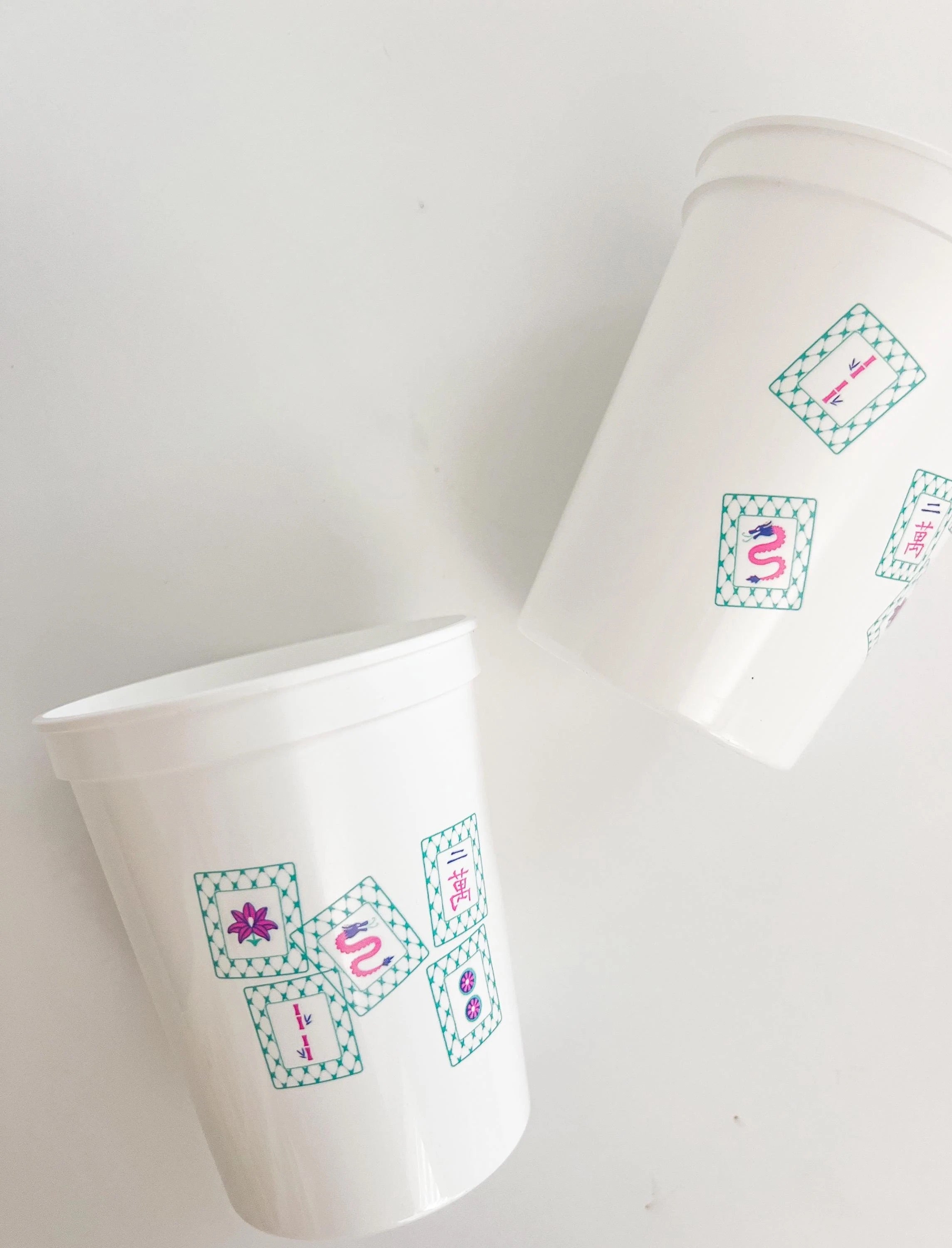 Mahjong Plastic Cups