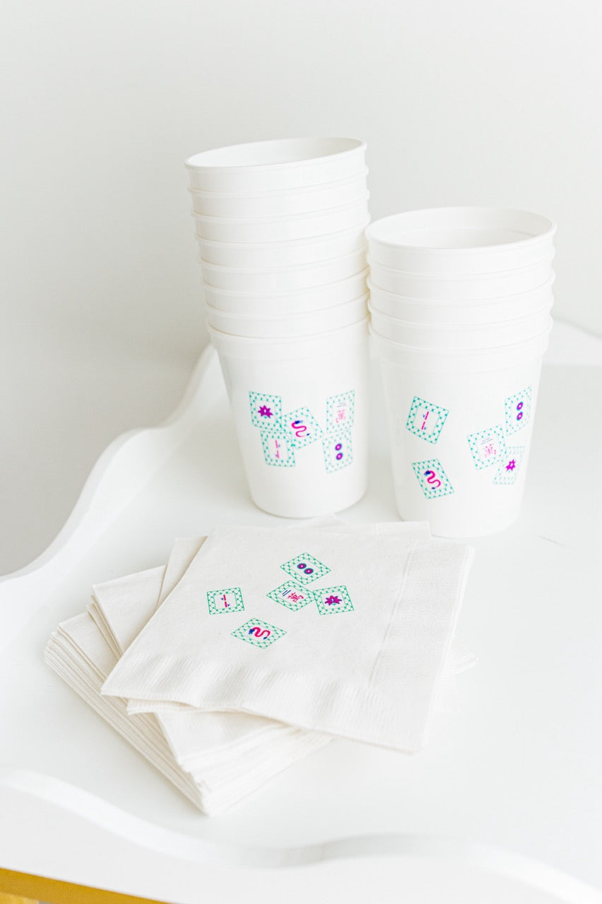 Mahjong Plastic Cups