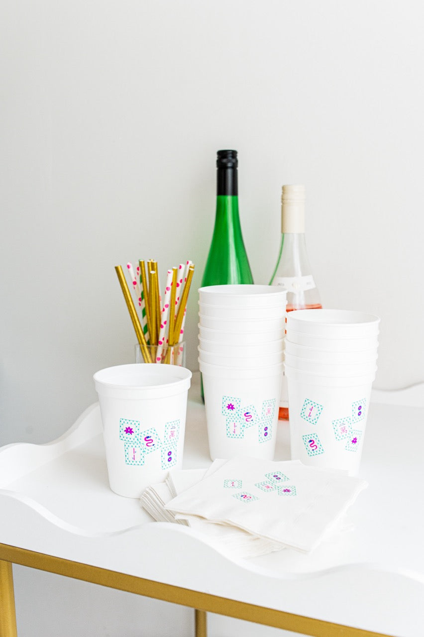 Mahjong Plastic Cups