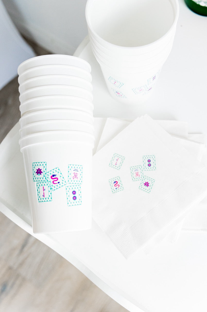 Mahjong Plastic Cups