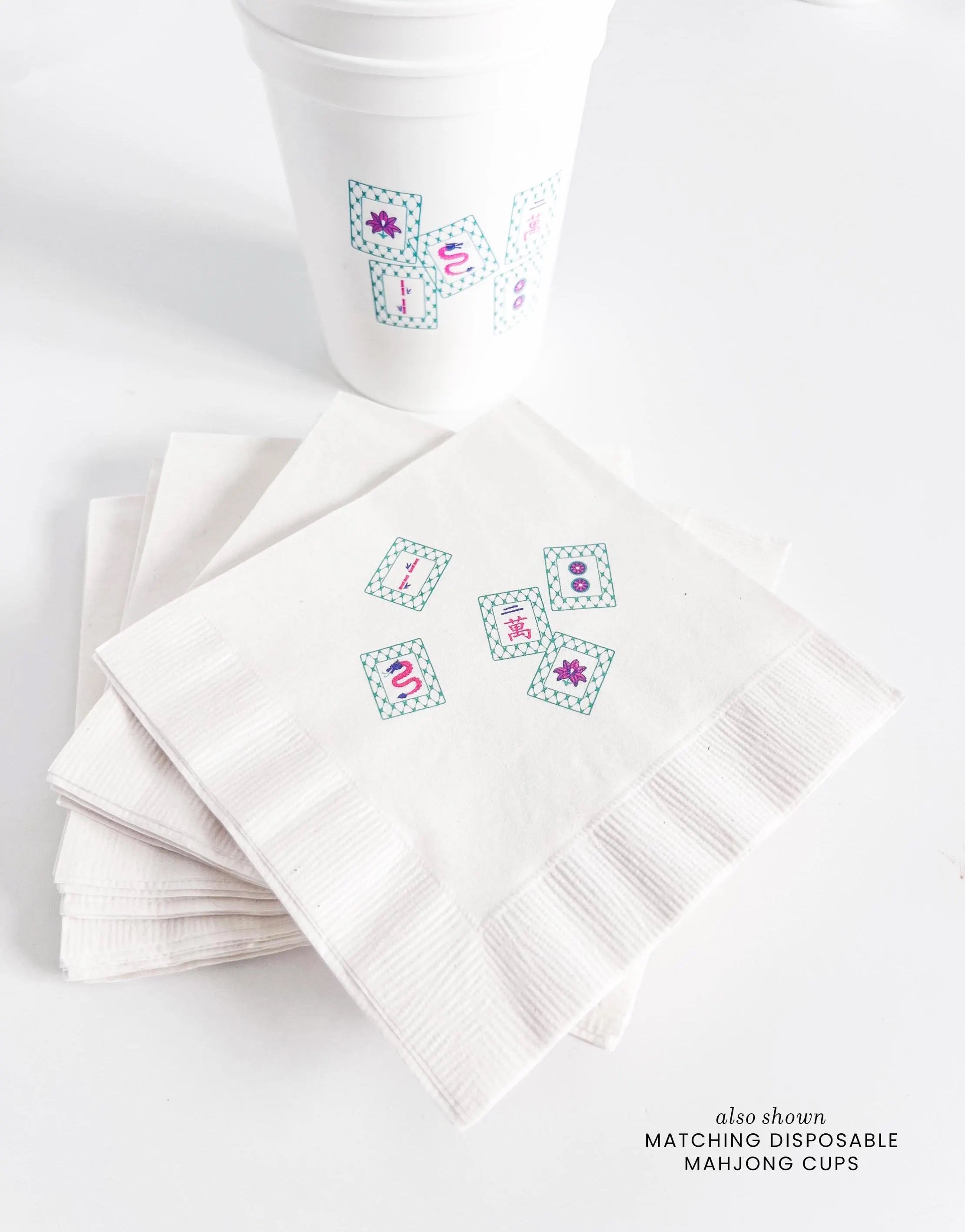 Mahjong Disposable Party Napkins