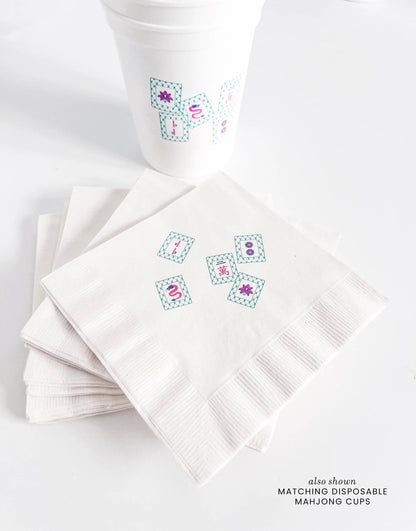 Mahjong Disposable Party Napkins