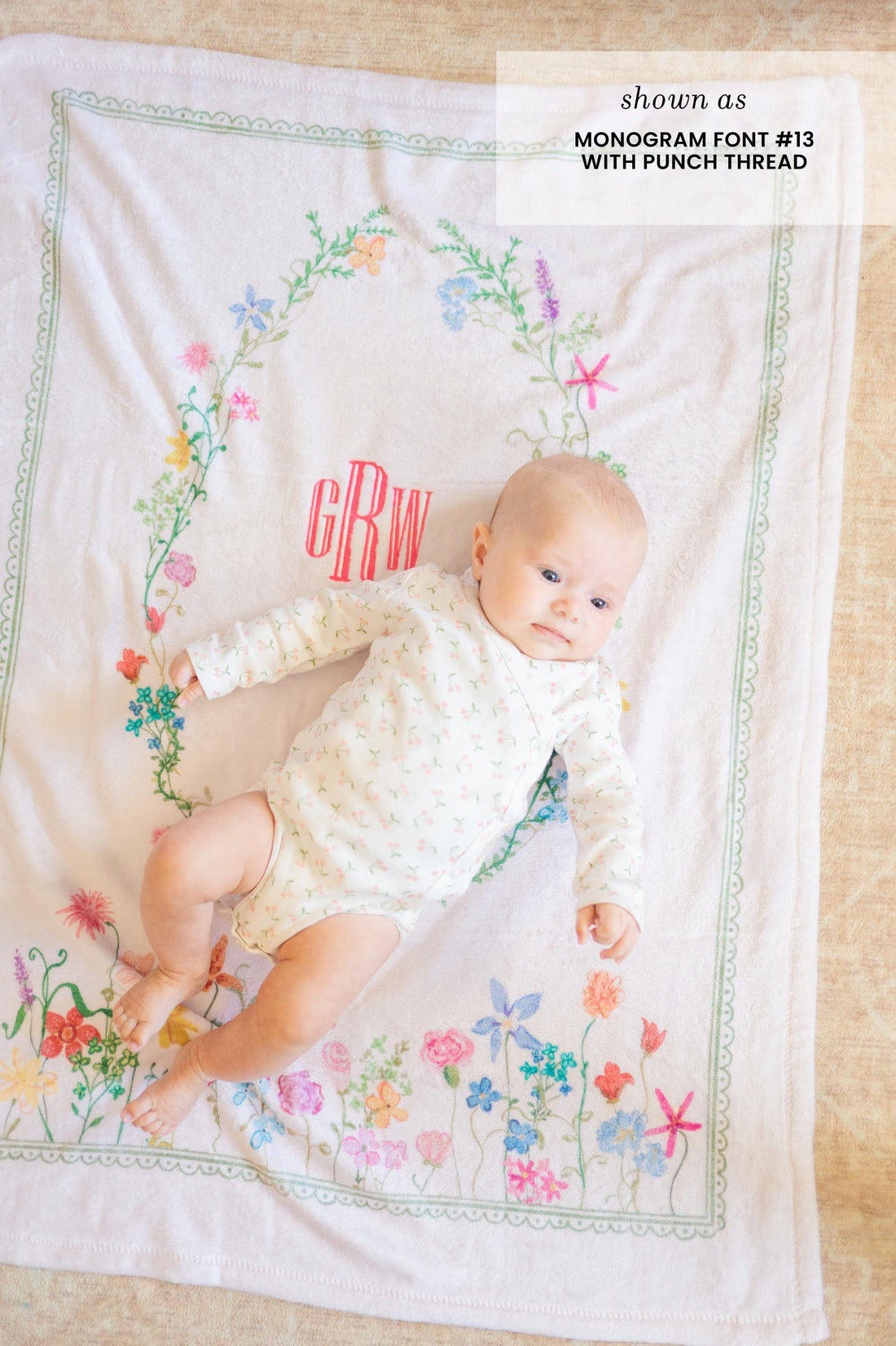 Baby Minky Wildflower Blanket &amp; Swaddle