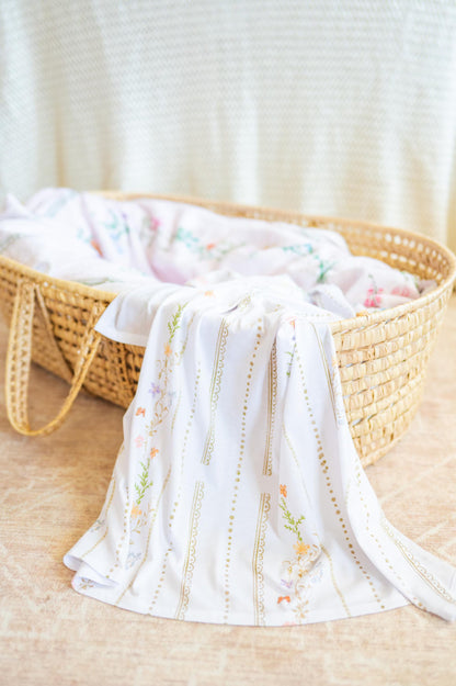 Baby Minky Wildflower Blanket &amp; Swaddle