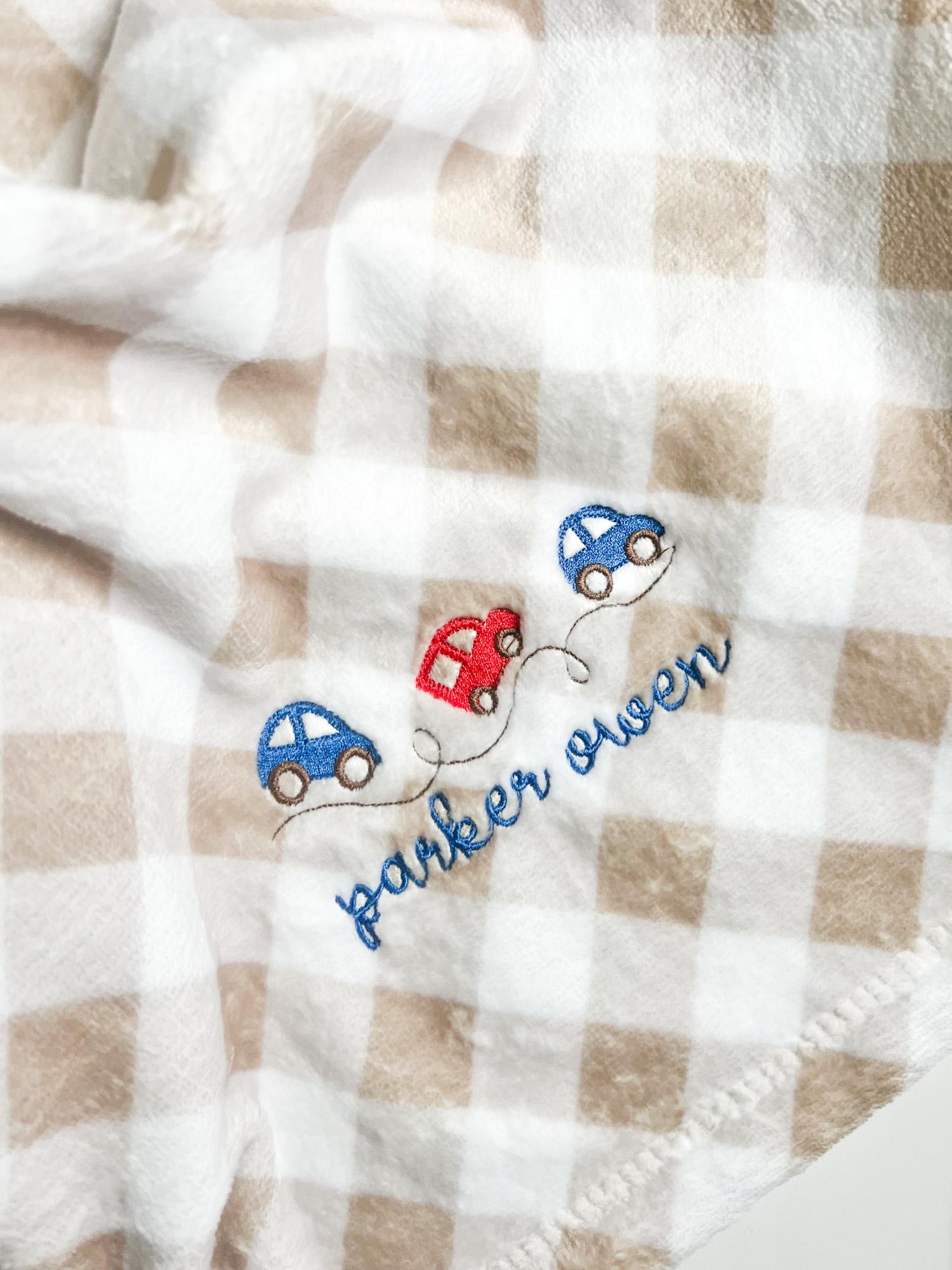 Minky Gingham Blanket for Baby and Toddler