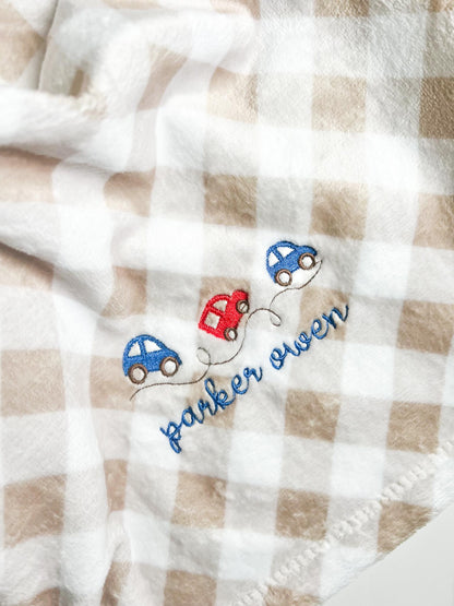 Minky Gingham Blanket for Baby and Toddler