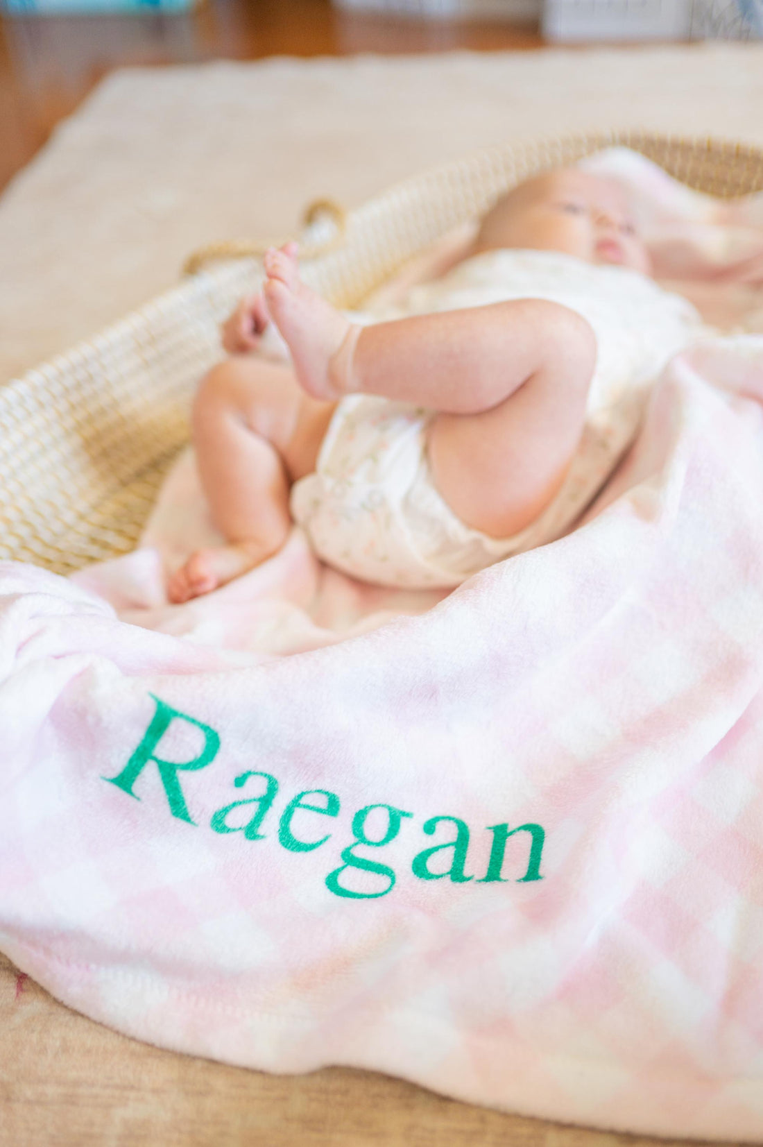 Minky Gingham Blanket for Baby and Toddler