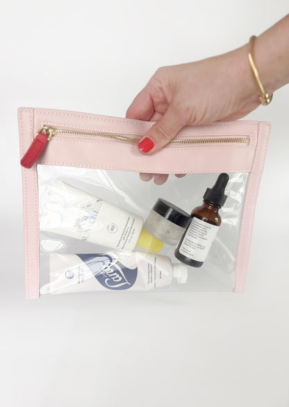 Clear Vegan Leather Pouch