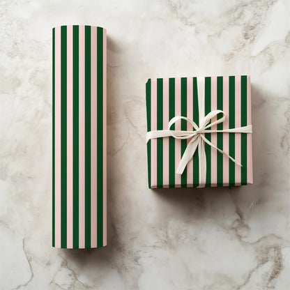 Striped Holiday Wrapping Paper | Various Color Patterns