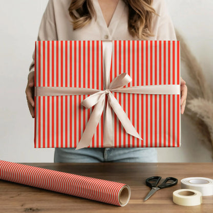 Striped Holiday Wrapping Paper | Various Color Patterns