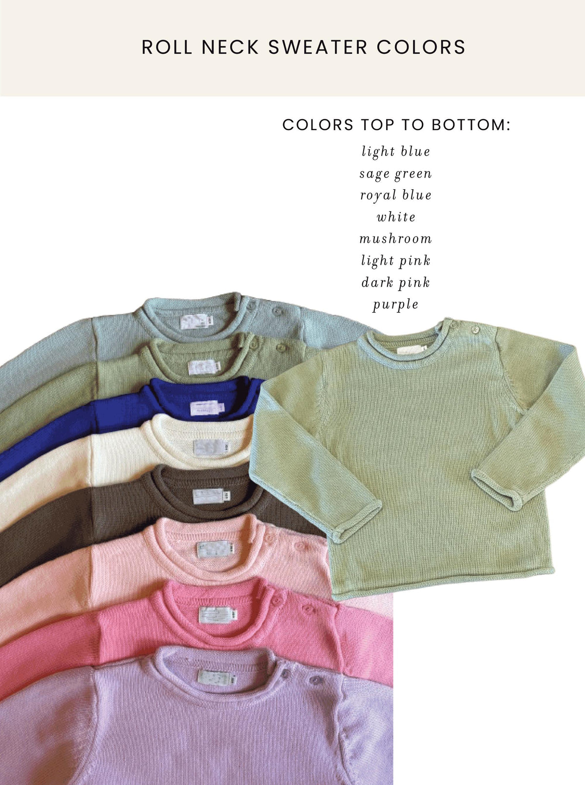 Personalized Roll Neck Sweater for Baby &amp; Toddler